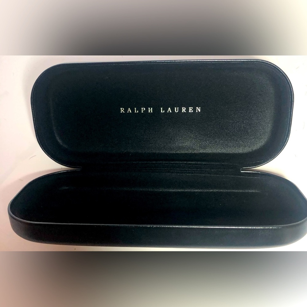 RALPH LAUREN Black Hard Shell rectangle Large Eyeglass /Sunglass Case